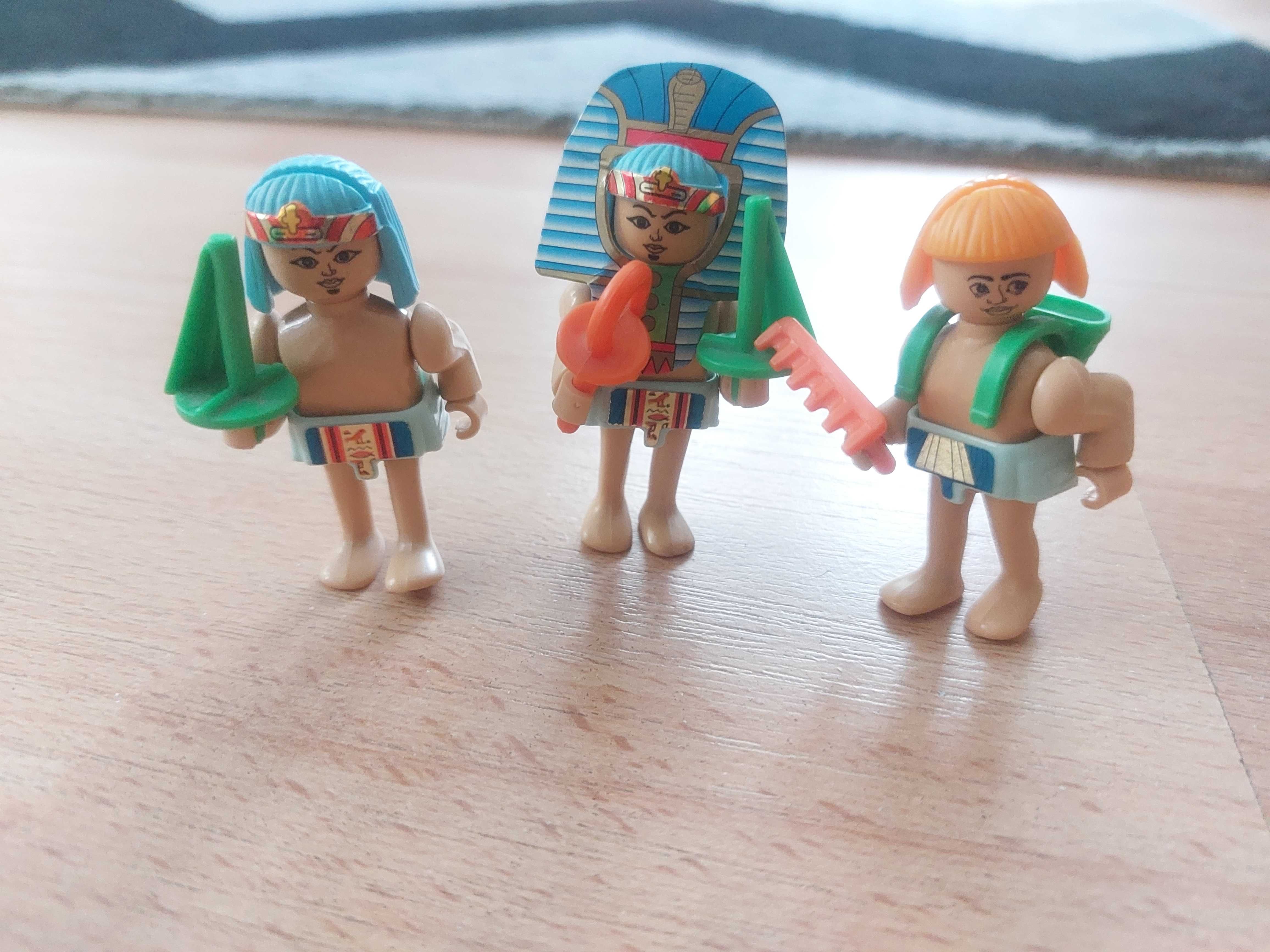 Zabawki figurki starożytnych Egipcjan faraon i inne
