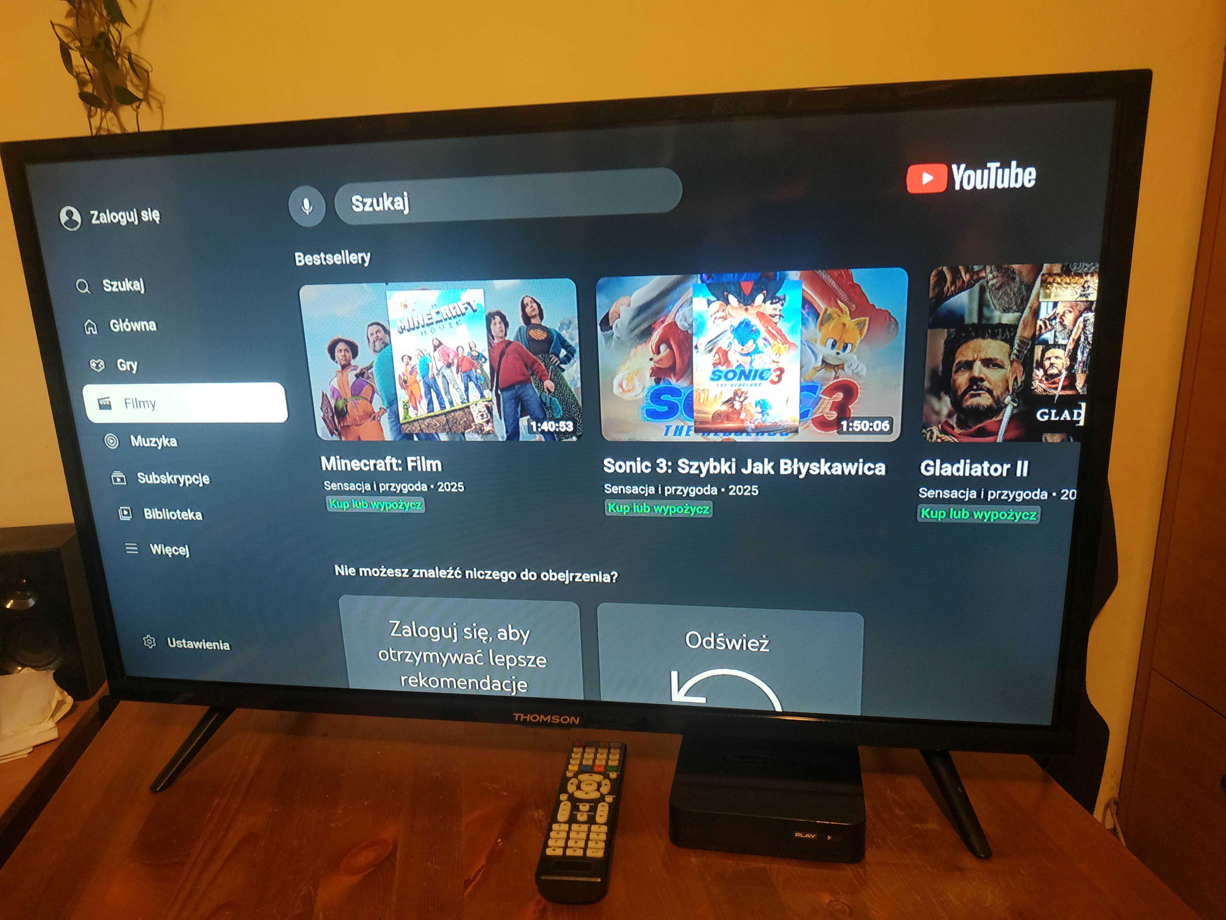 TV 32" Thomson + Smart TV dekoder Wifi Android Netflix YouTube Dvbt2