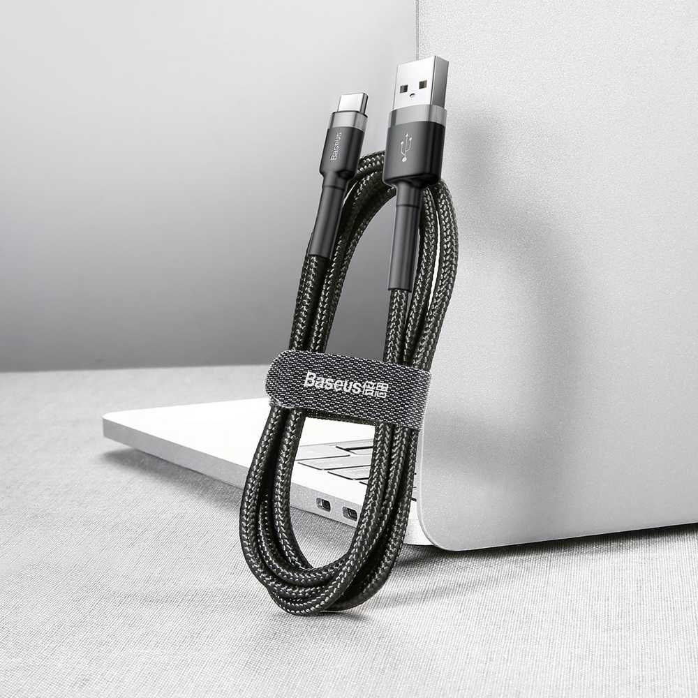 Kabel Baseus Cafule TYPE-C 100cm czarno/szary USB typ c