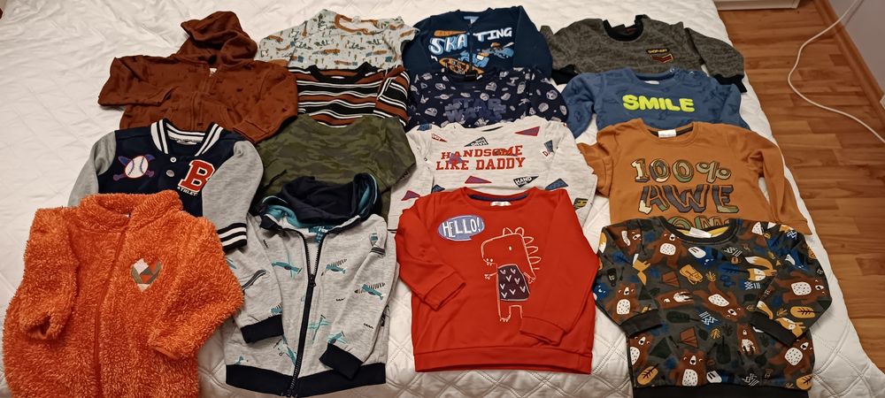 Swetry bluzki body spodnie dla chłopca dzieci rozmiar 86/92 ubrania