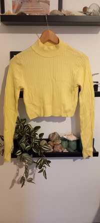 Żółty sweter, pólgolf rozmiar S