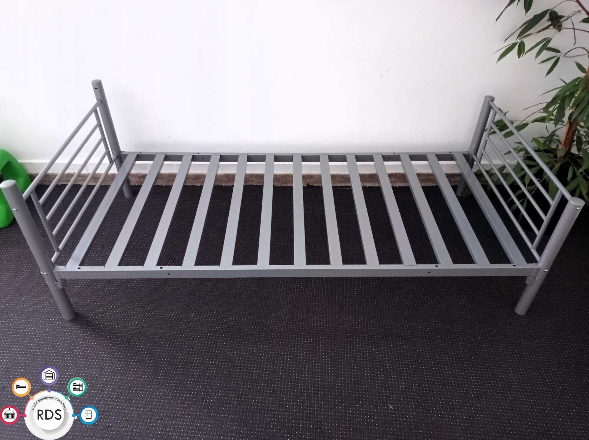 Łóżko pojedyncze metalowa rama 90x200 Łóżka wojskowe pracownicze