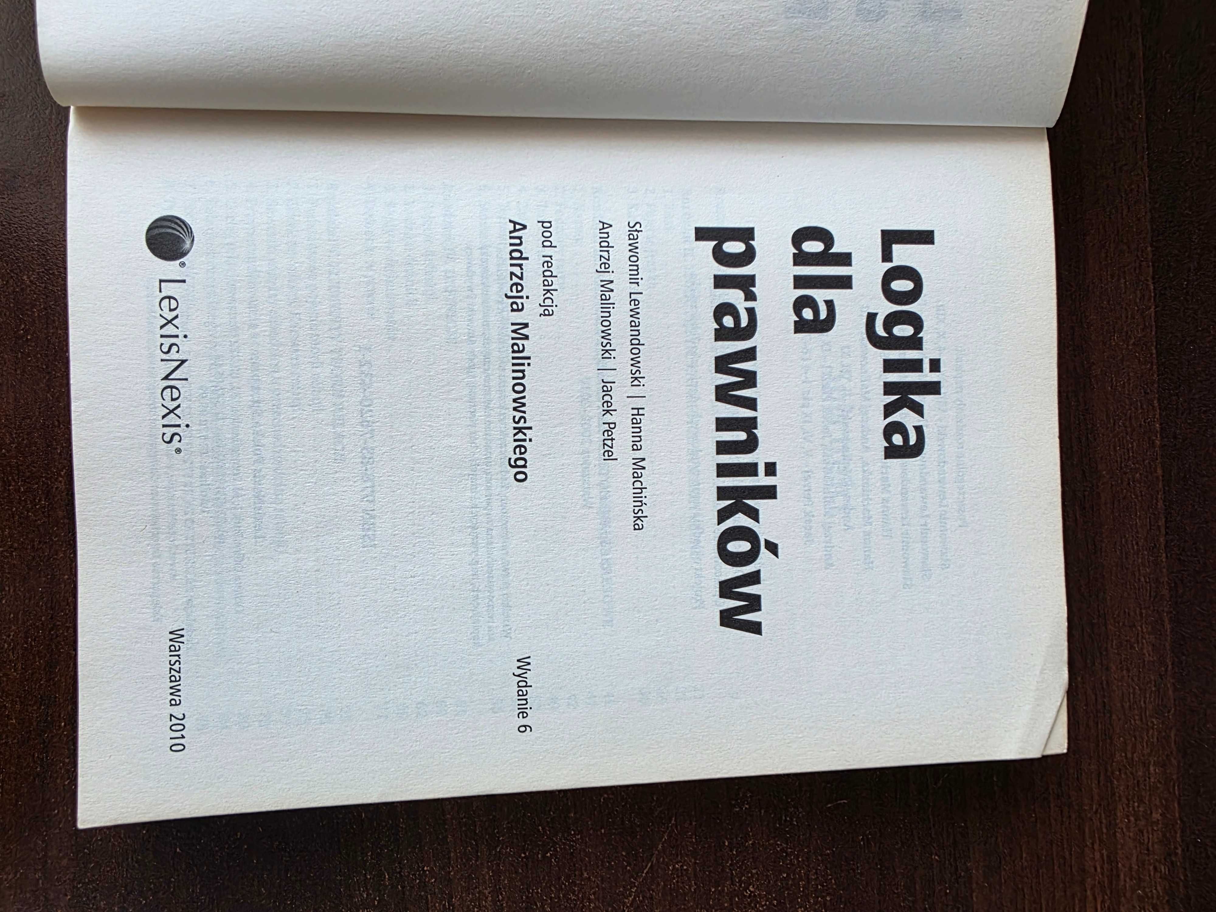 Logika dla prawników Andrzej Malinowski Teoria i filozofia prawa