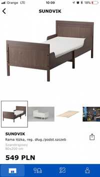 Łóżko Sundvik IKEA w bardzo dobrym stanie 70x160 sama rama