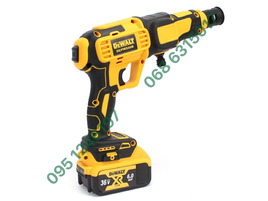 Аккумуляторная ручная мойка DeWalt DCPW550B 36V 6Ah давление 26 бар