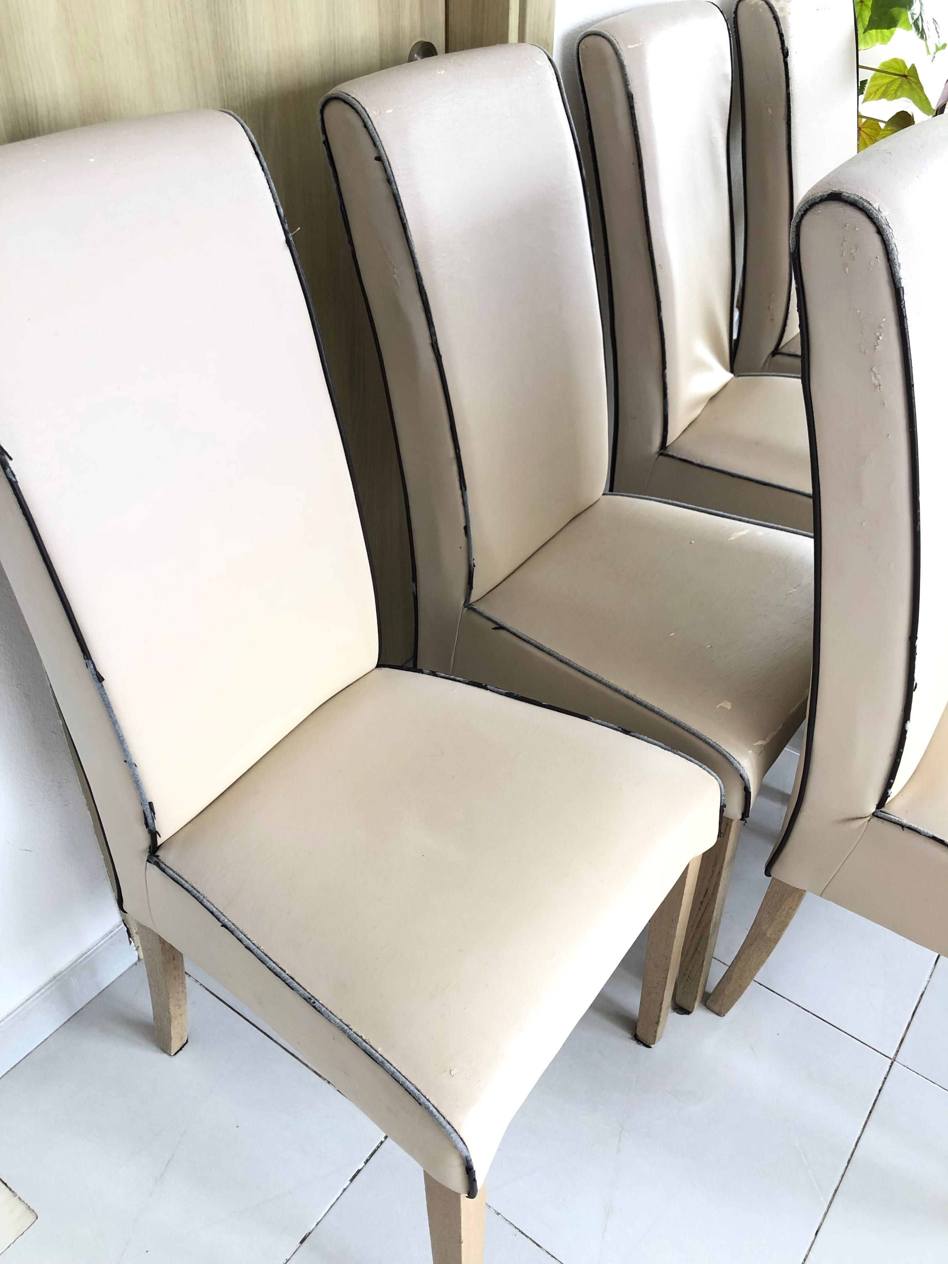 Seis cadeiras de jantar conforama