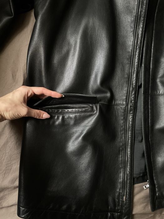 Шкіряна куртка Hugo Boss Laure зі шкіри ягняти