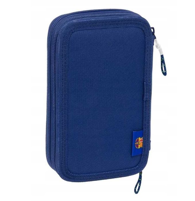 Piórnik Szkolny 2-rzędowy FC Barcelona z Wyposażeniem 28 Elementów FCB