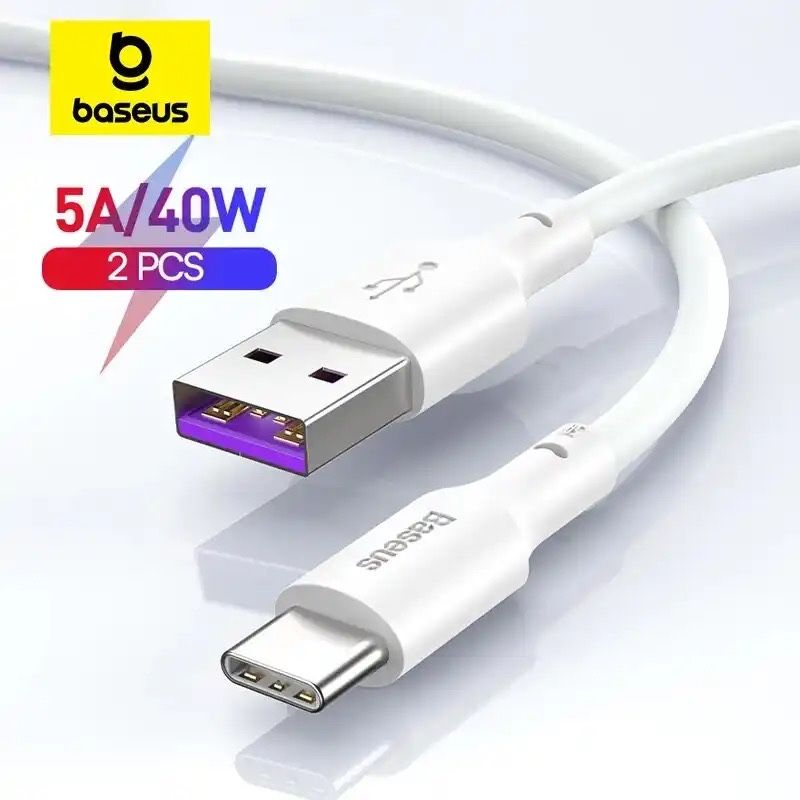 Baseus kabel USB typu C 5A/ 2 szt