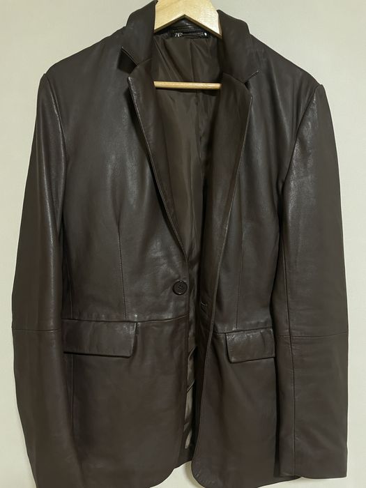 Жакет zara шкіряний