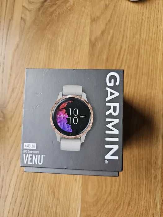 Zegarek sportowy GARMIN Venu Różowozłoty - Piaskowy