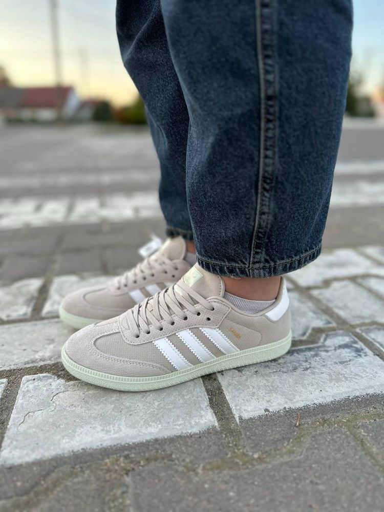 Кросівки Adidas Samba OG Wonder White Linen Green (36-41)