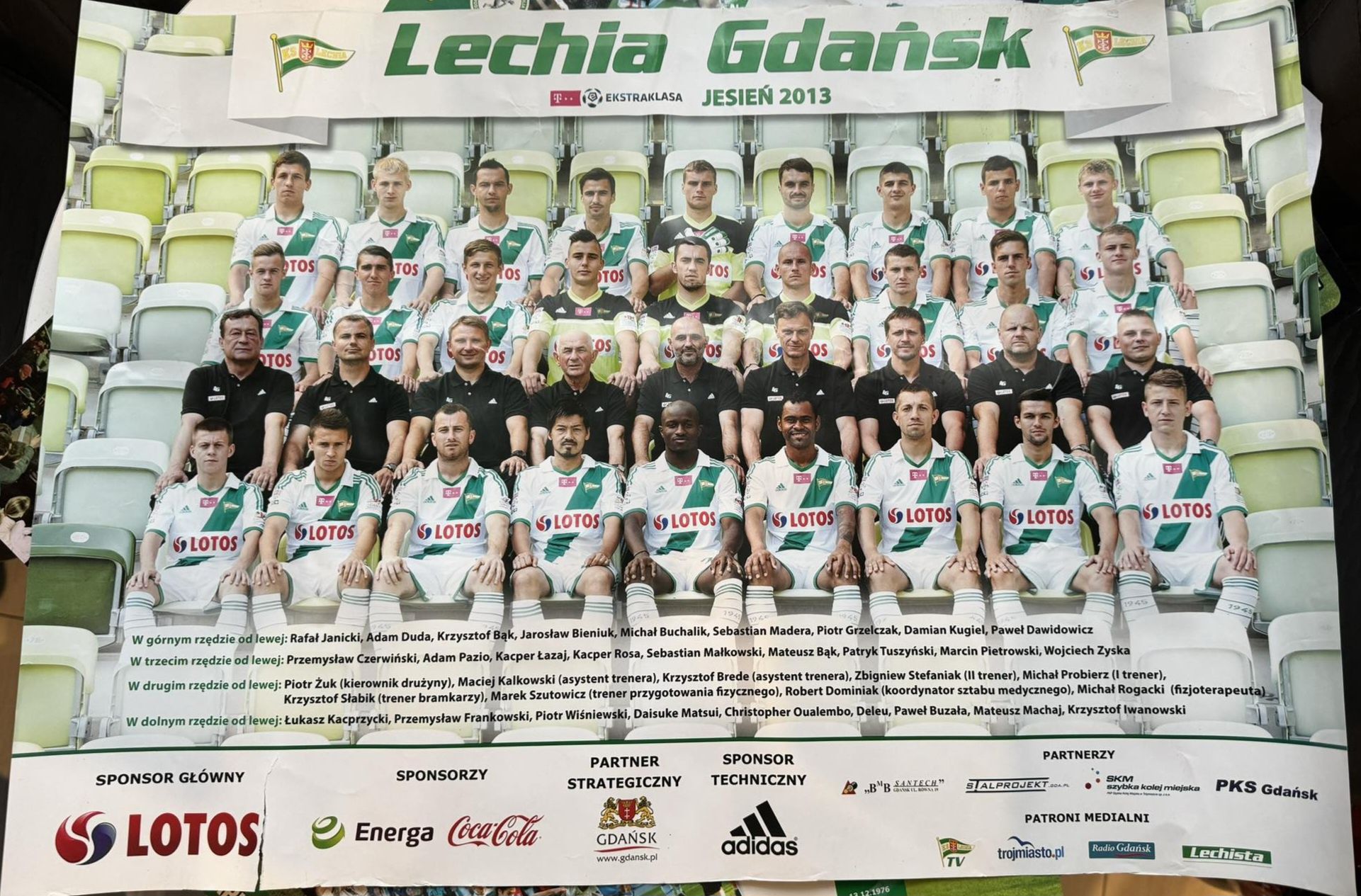 Plakat Lechii Gdańsk z sezonu 2013/2014