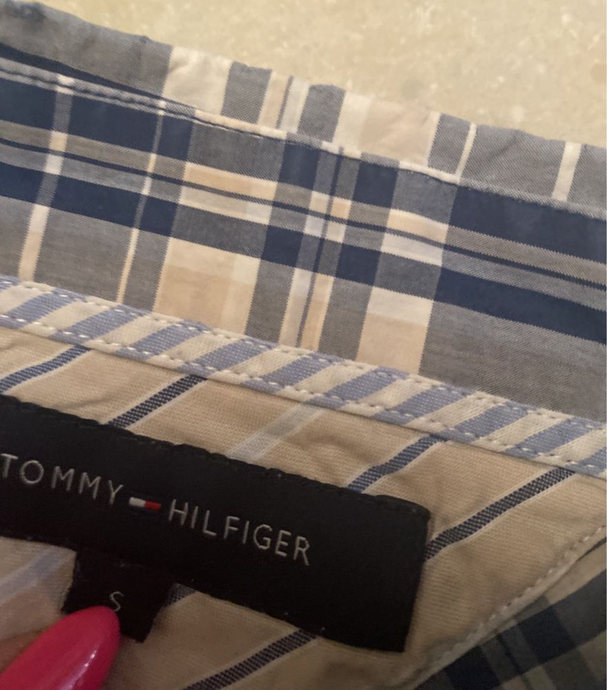 Tommy Hilfiger męska koszula w kratkę r. S jak nowa