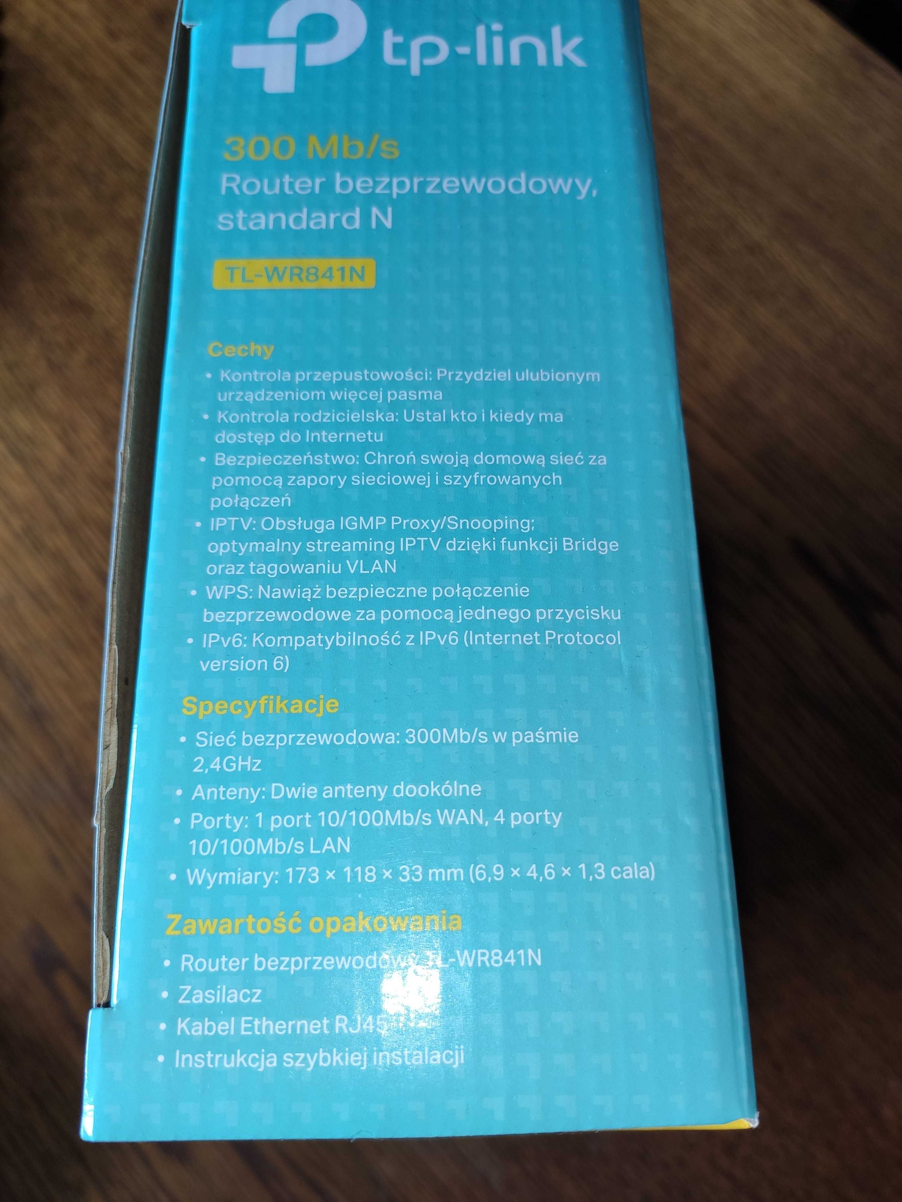 Router bezprzewodowy TP-Link 300mb/s, TL-WR841N, standard N