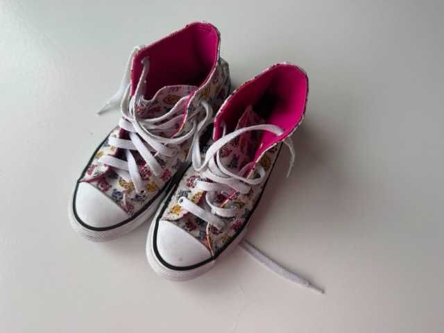 Mega kozackie Oryginalne trampki Converse za kostkę z nadrukiem roz 30