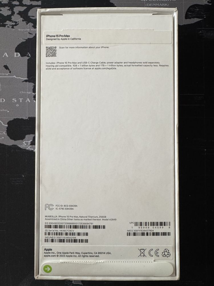 iPhone 15 Pro Max 256gb NT e-sim оригінал з США