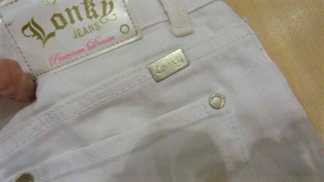 RYBACZKI białe LONKY Jeans rozm. 38