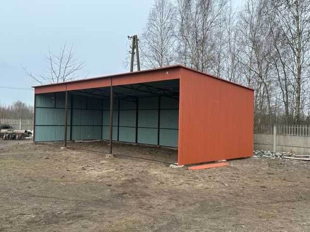 WIATA otwarta garaż blaszany na samochody / maszyny ZADASZENIE kolory