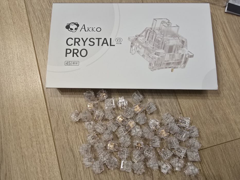 Switche Akko V3 Crystal Pro Liniowe przełączniki klawiatura(45 szt.)