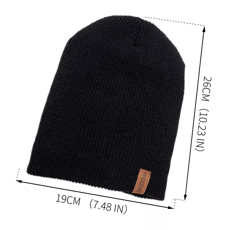 Męska czapka czarna ocieplana Beanie