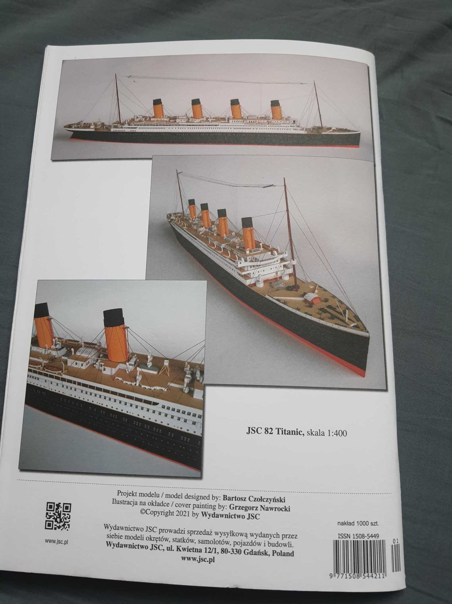 Titanic model kartonowy 1/400