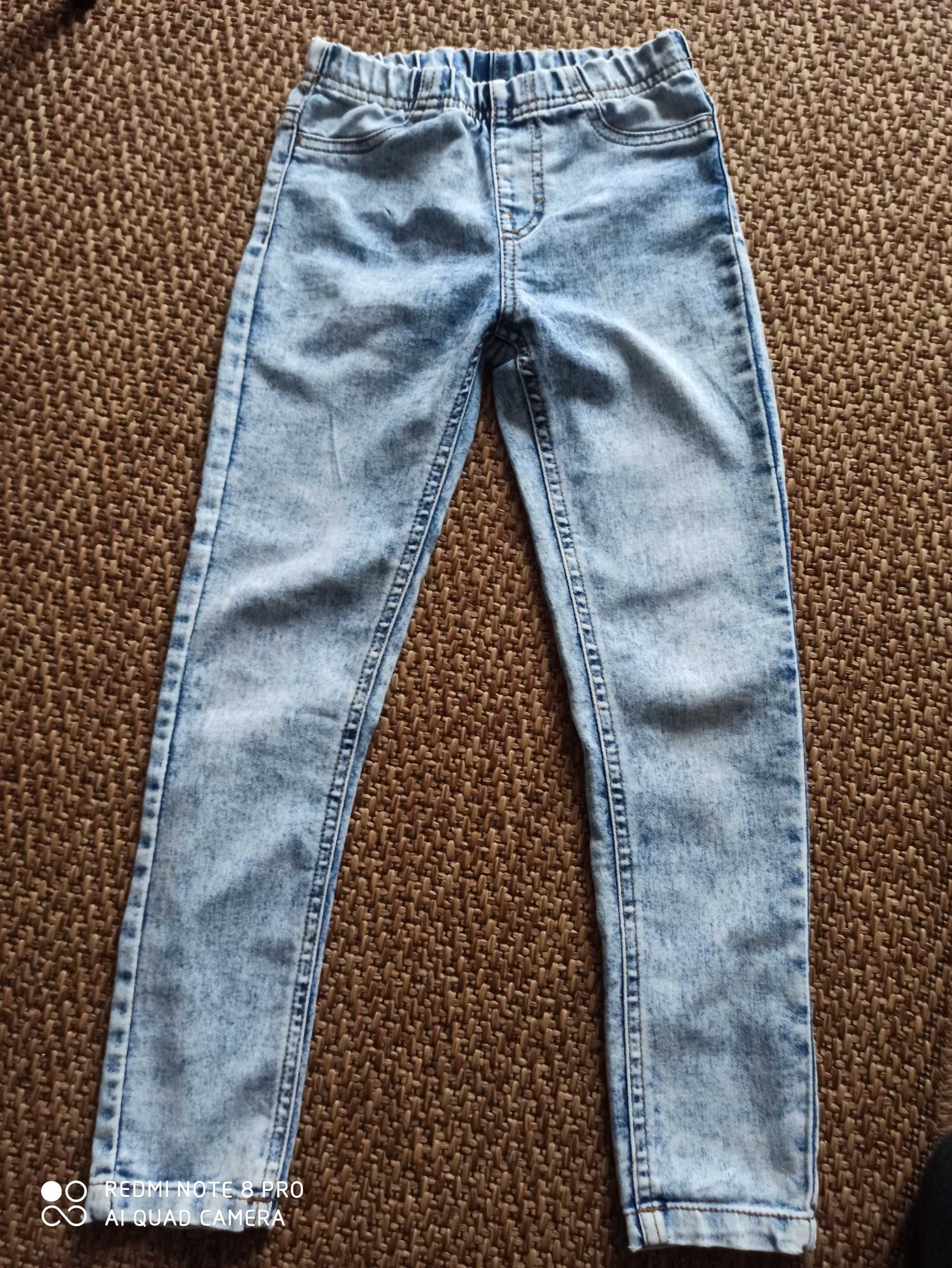 Spodnie jeansowe leginsy 122