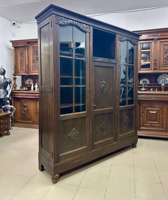 Антикварна шафа дерево шкаф бібліотека 3735