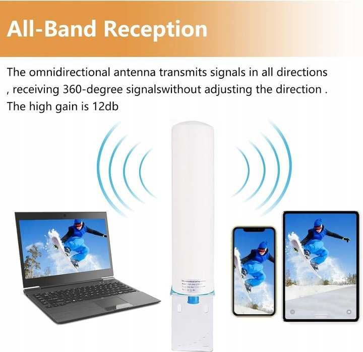 ZHITING High Gain 10-12dBi zewnętrzna antena 3G 4G LTE SMA
