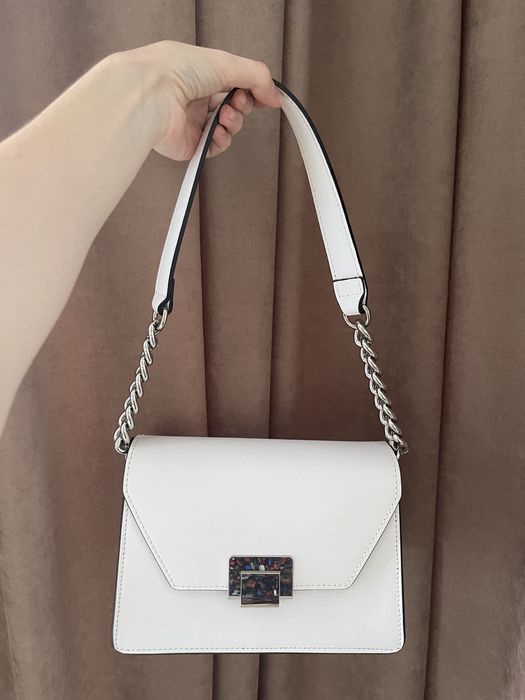 Сумка шкіряна жіноча біла