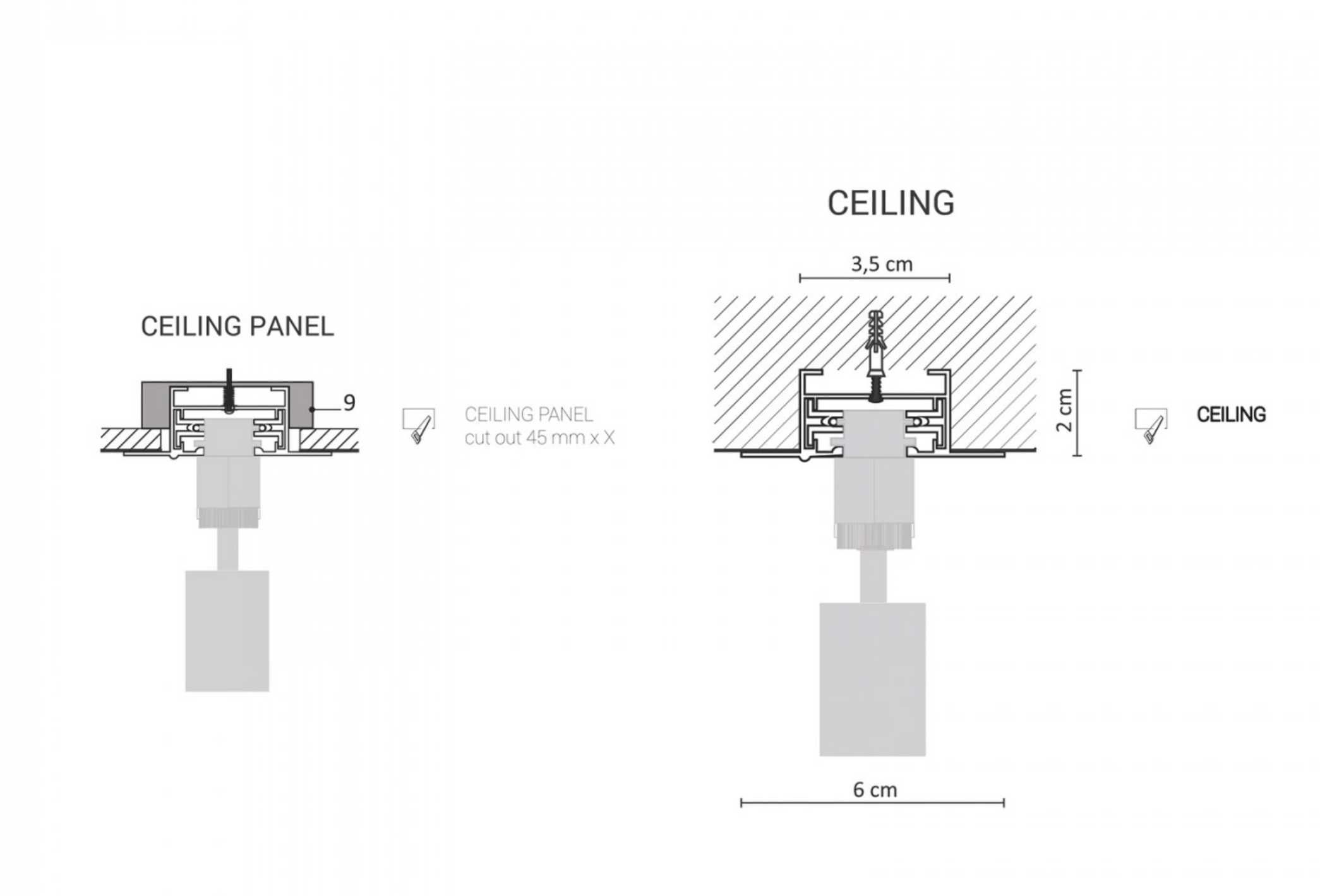 Nowodvorski Szyna Profile Recessed Track 1 Meter czarna