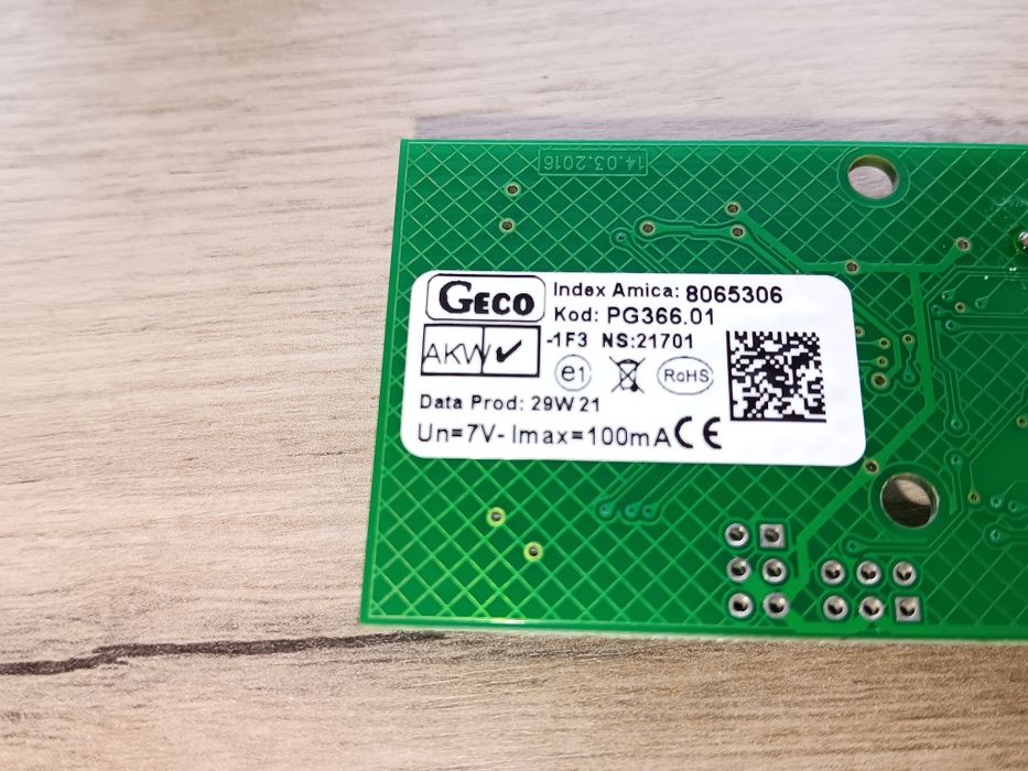 Panel sterowania plyty indukcyjnej amica