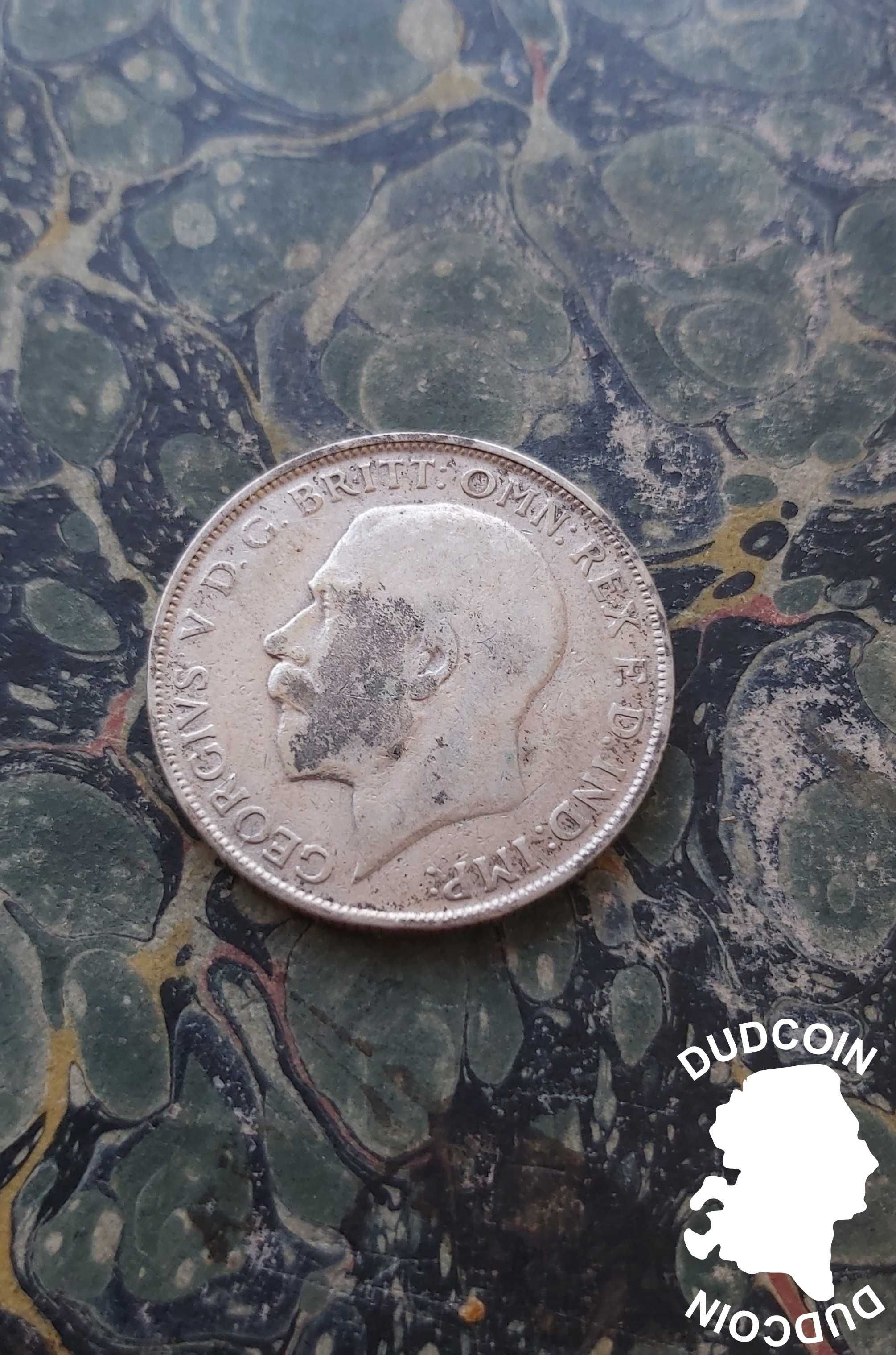 Moneta George V Jerzy Floren 1923 2 szylingi florin Anglia srebro
