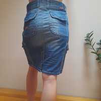 Spódnica jeansowe z kieszeniami