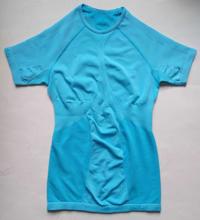 ТермоФутболка ODLO Evolution WARM Lady S blue Термобілизна дівчат