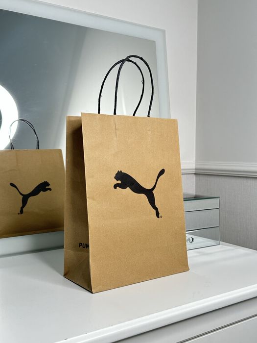 Torba Puma papierowa ozdobna logowana siatka markowa