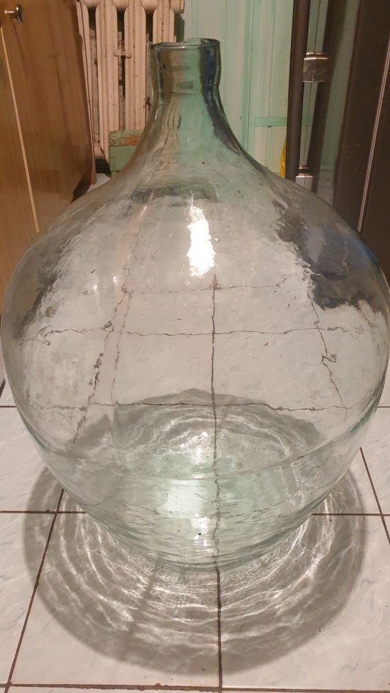 Balon, dymion, Butla ze szkła prasowanego, ręcznie formowana, 60 litró