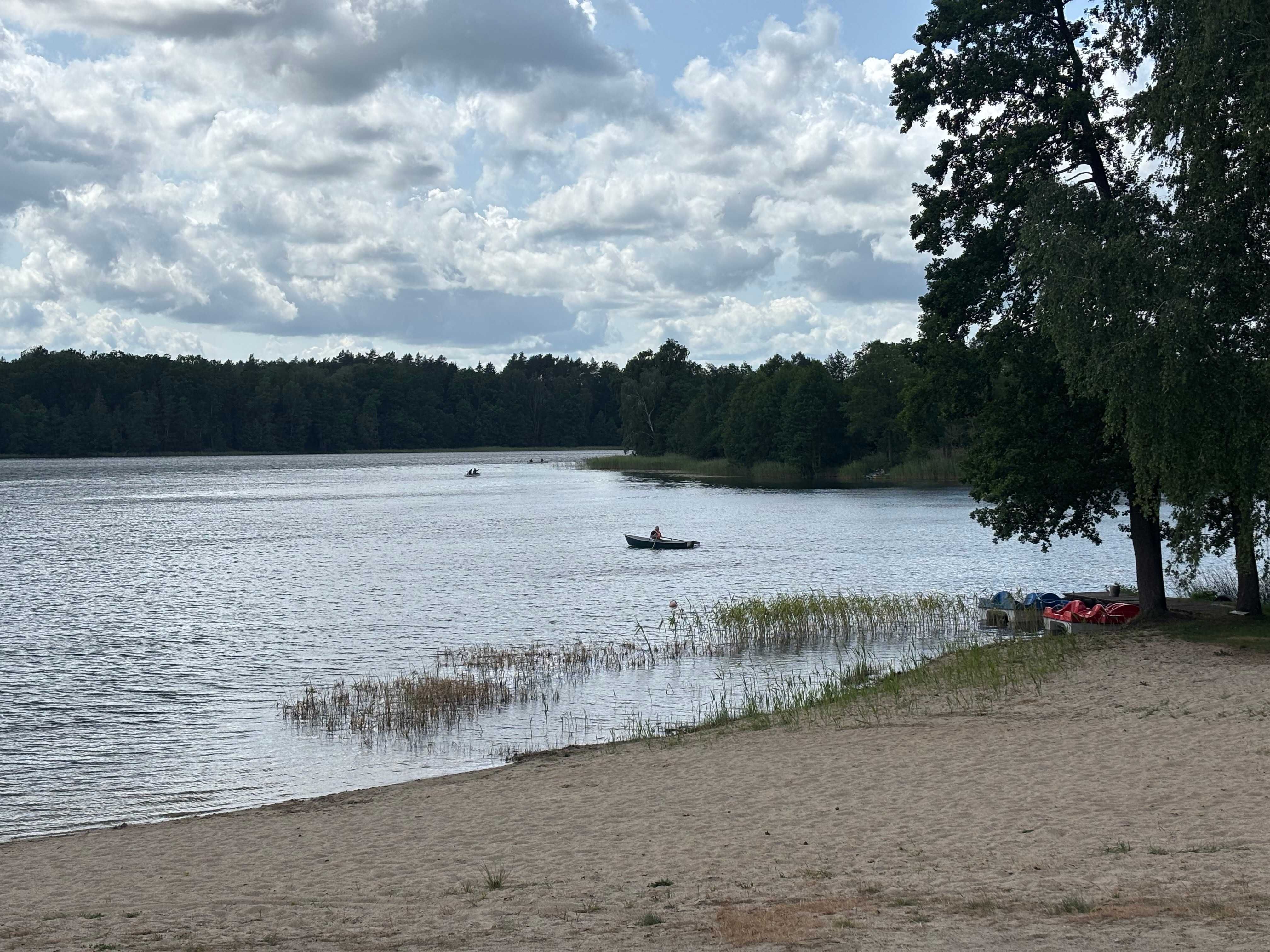 22-25.07 Domek z bala nad jeziorem  Mazury balia łowisko plaża Giżycko