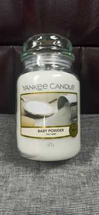 Yankee Candle - baby powder, duża 623g, nówka