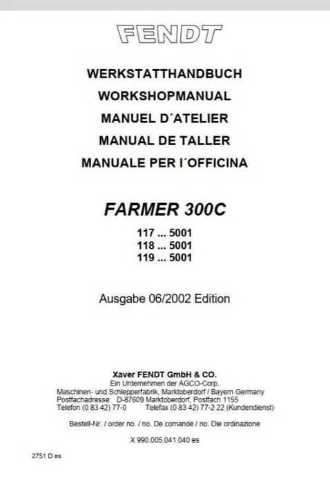 Instrukcja Napraw ciągnika FENDT FARMER 307 C, 308 C, 309 C PL
