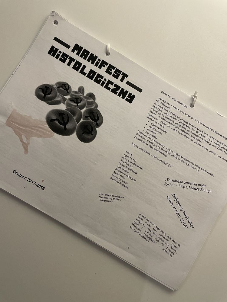 Skrypt manifest histologiczny