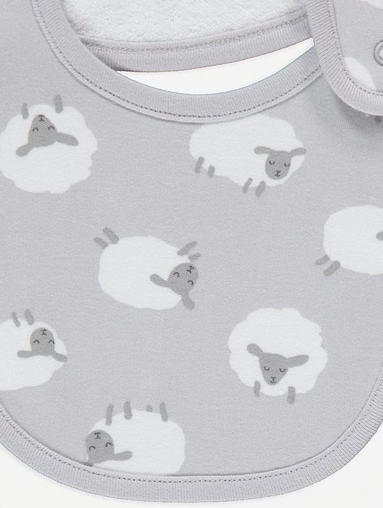 George 5pak śliniak śliniaczek w owieczki sheep owca gwiazdki frotte