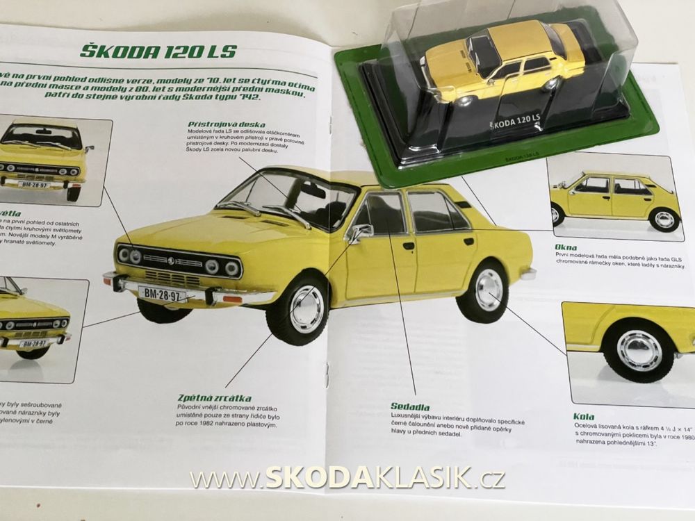 Škoda 120 LS 1977 Kaleidoskop slavných vozů Skoda №25 1:43