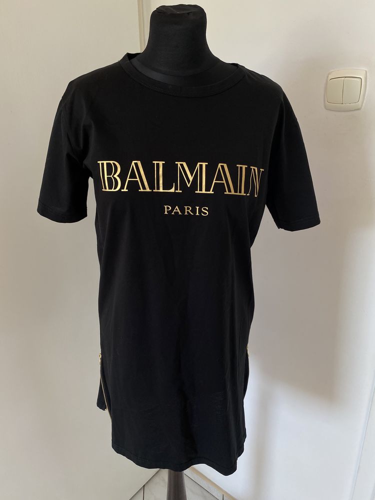 Czarna bluzka damska t-shirt balmain