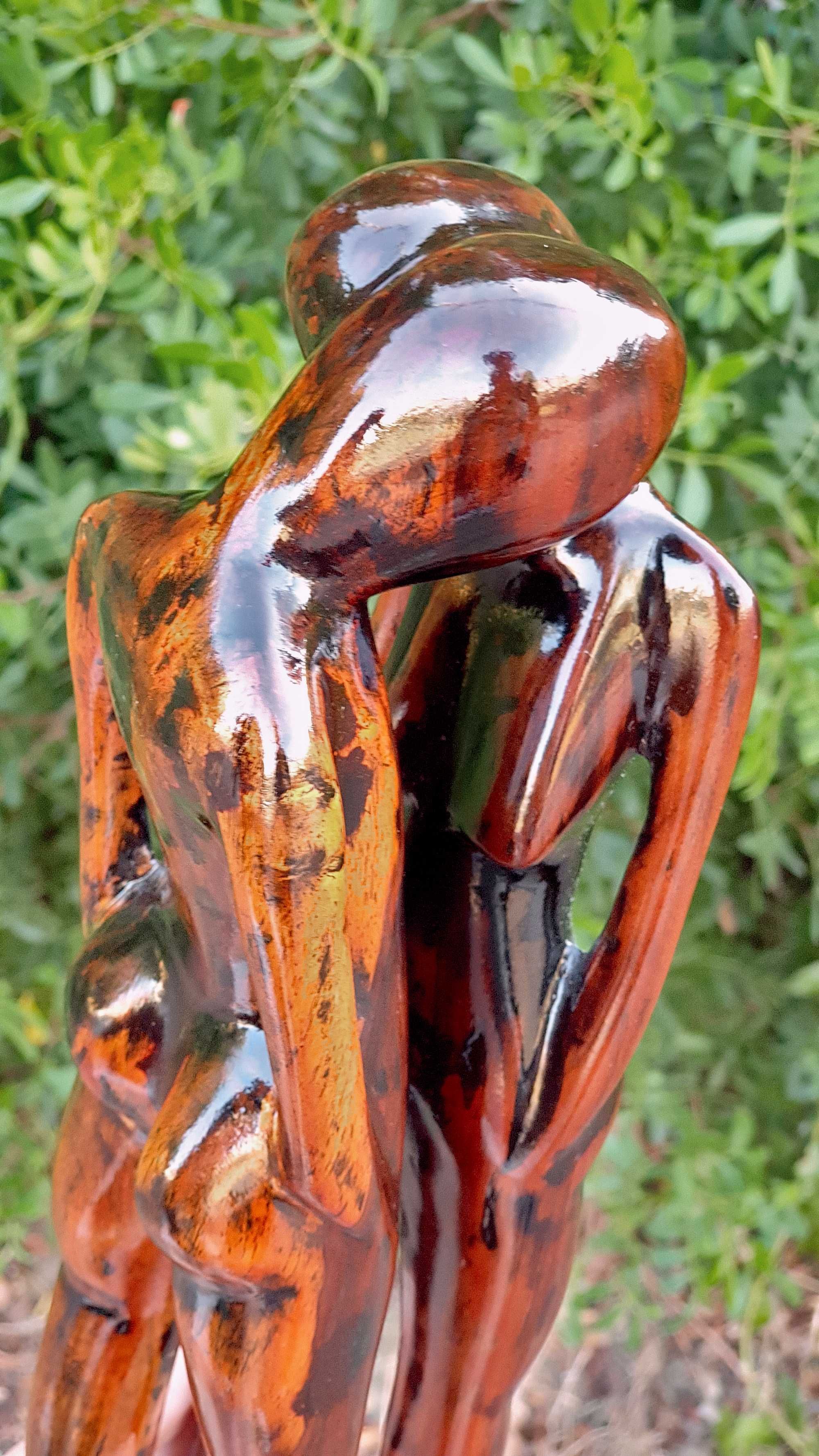 Escultura em madeira exotica artesanato africano da Tanzania (novo)