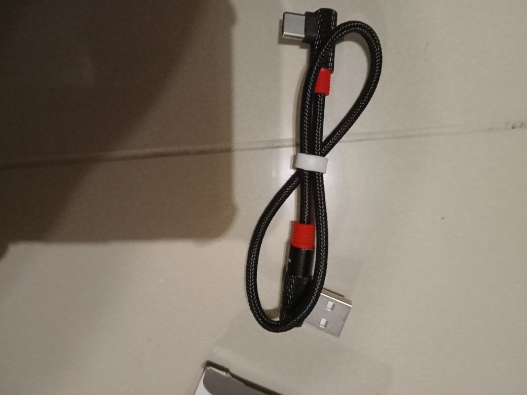 Przewód przejściówka USB na USB c kat 90 stopni