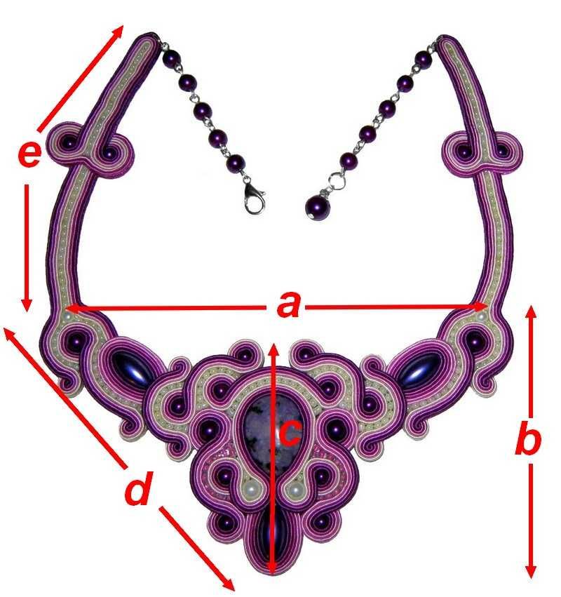 Komplet  ślubny sutasz, soutache