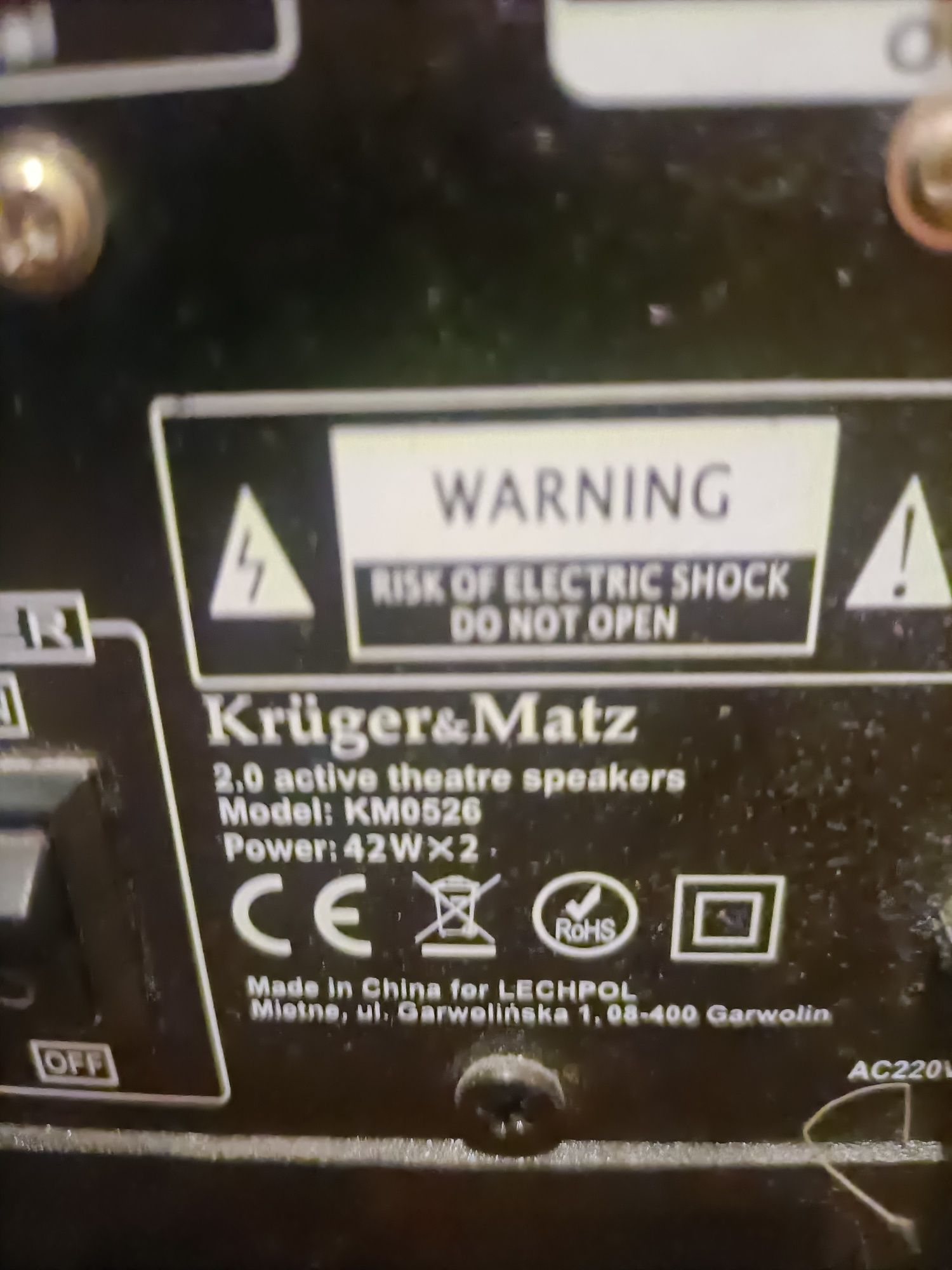 Sprzedam dwie kolumny firmy Kruger & Matz