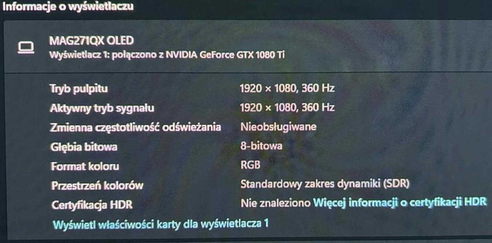 MSI MAG 271QPX QD-OLED 360Hz – stan bardzo dobry, komplet, gwarancja