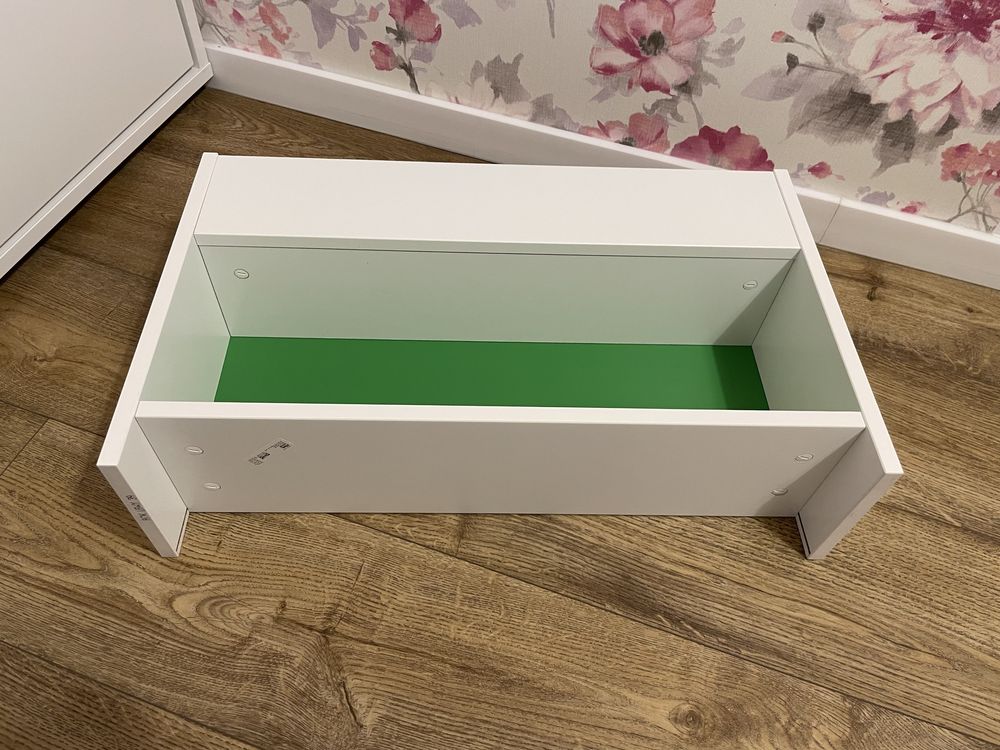 Nadstawka na biurko Ikea Pahl biało zielone 64x39 cm